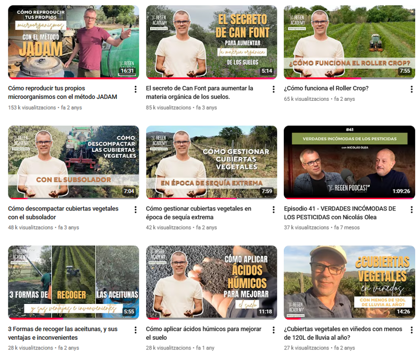 Canal de youtube de The Regen Academy